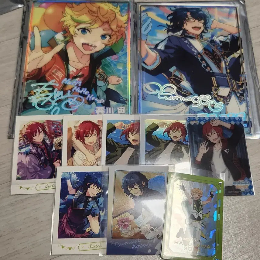 [BUNJANG] Ensemble Stars Switch Natsume Saki Tsumugi Sora Portrait Pashima Card Can Badge / 앙스타 스위치 나츠메 츠무기 소라 포토레이트 파샤 캔뱃지 이베코레