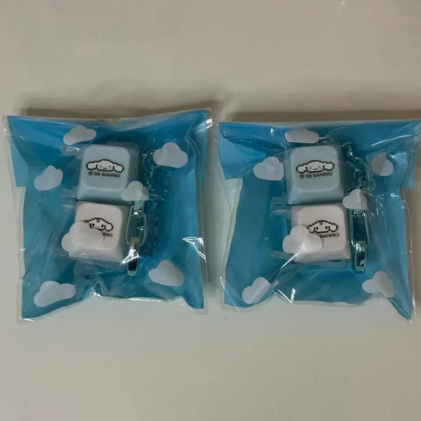 [BUNJANG] Sanrio LED 2-Keycap Keychain / 산리오 LED 2구 키캡 키링 새제품 (교환>쿠로미)