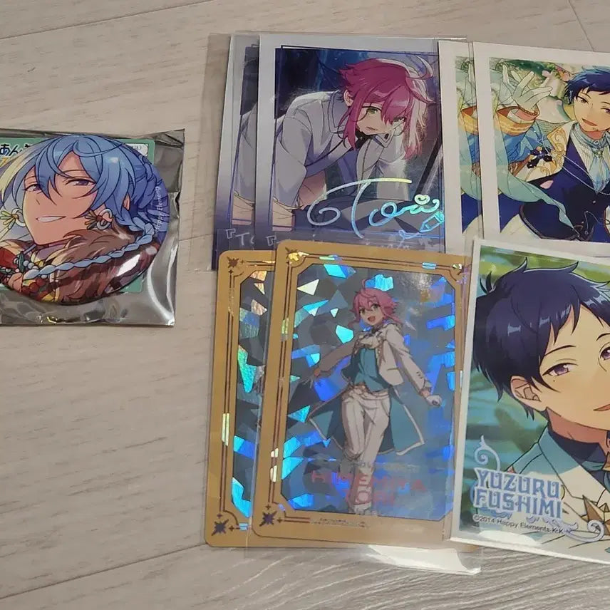 [BUNJANG] Ensemble Stars! Fine Wataru Toru Yuzuru Ibacore Badge, PASHa, Bonus Sticker Bundle Set / 앙스타 피네 와타루 토리 유즈루 이베코레 캔뱃지 파샤 특전 스티커