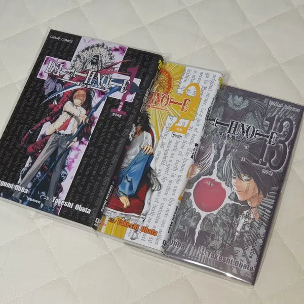 [BUNJANG] Death Note Manga Volumes 1, 2, 13 with L Name Card Bundle Set / 데스노트 만회책 1, 2, 13권 특전 엘 네임카드 포함 일괄