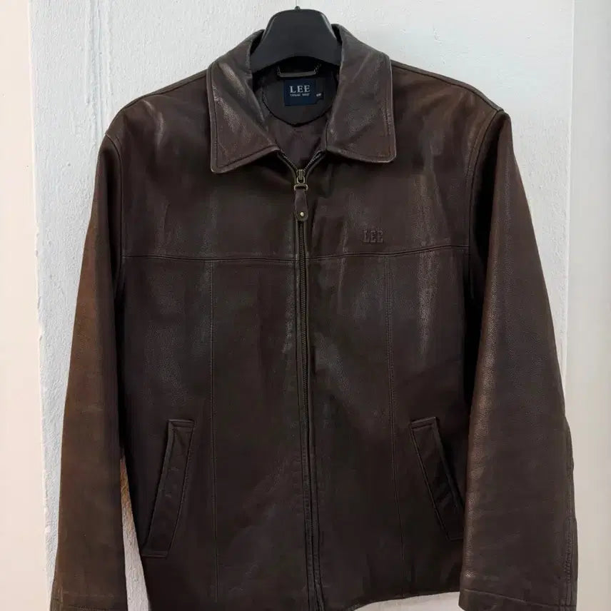 [BUNJANG] 1990s Lee Cow Hide Leather Jacket Brown / 90s 리 카우 하이드 레더 자켓