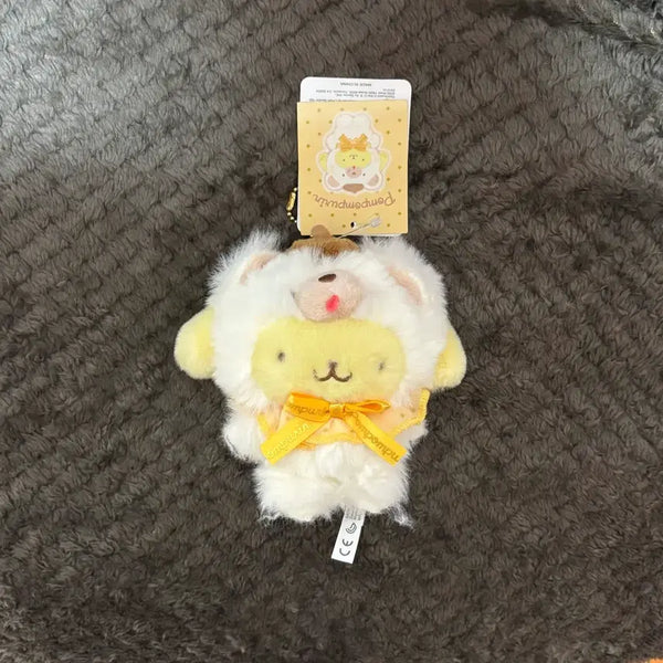 [BUNJANG] Sanrio Fuwamosa Purin Dog Plush Mascot Doll / 산리오 후와모사 폼폼푸린 곰돌이 마스코트 인형