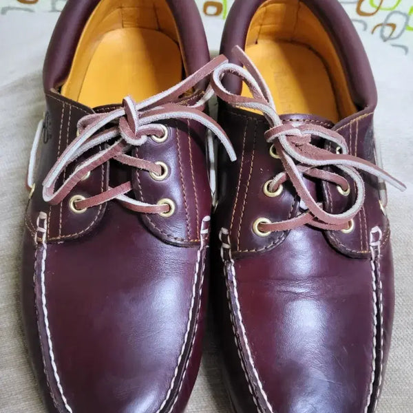 [BUNJANG] Timberland 3-Eye Boat Shoes Burgundy Leather Size 270mm / 팀버랜드 3아이 보트슈즈 270mm