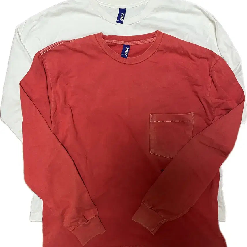 [BUNJANG] Blind Files Long Sleeve Set (2 pcs) / 블라인드파일즈 롱슬리브 2개 일괄 0사이즈