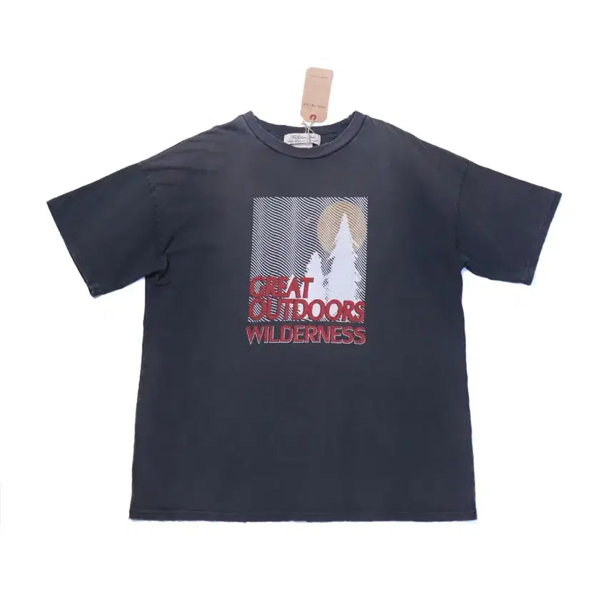 [BUNJANG] Remi Relief Washed Black Graphic T-Shirt (Size M) / 레미릴리프(Remi Relief) 그래픽 티셔츠