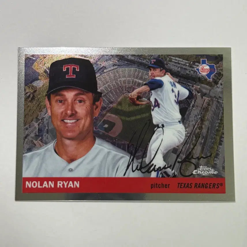 [BUNJANG] Texas Nolan Ryan Chrome Platinum Baseball Card / 텍사스 놀란 라이언 인쇄오토 탑스크롬 플래티넘 야구 카드