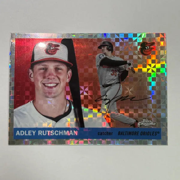[BUNJANG] Adley Rutschman Baltimore Orioles 2023 Topps Chrome Platinum Refractor Baseball Card / 볼티모어 애들리 러치맨 인쇄오토 탑스크롬 플래티넘 야구 카드
