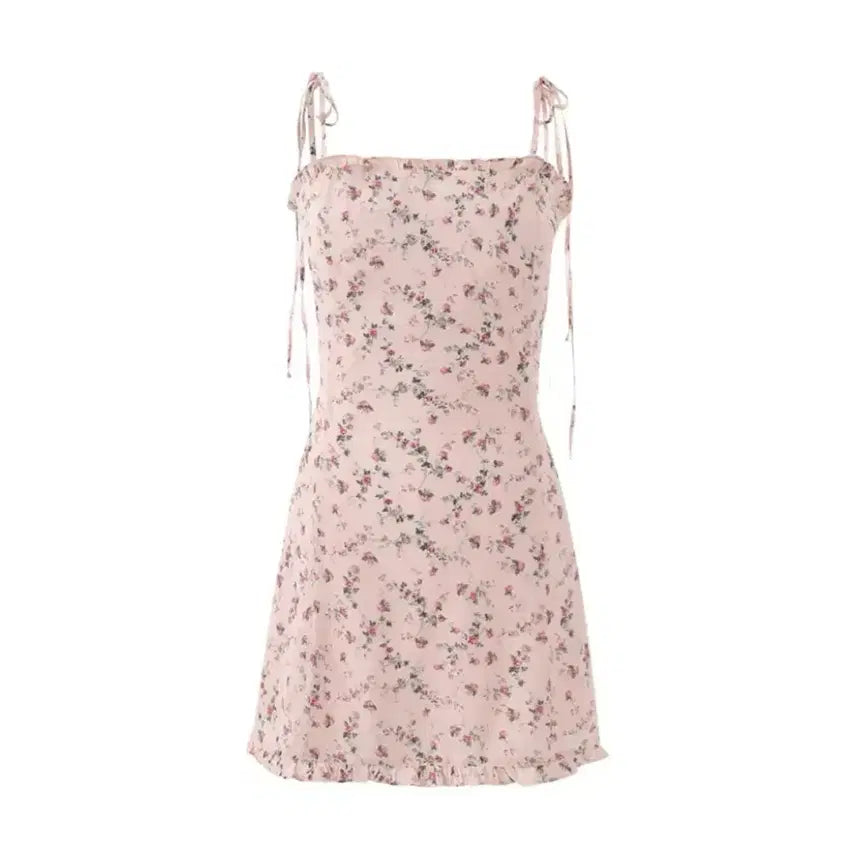 [BUNJANG] Not Your Roses Frill Mini Dress Pink M / 낫유어로즈 프릴 미니 드레스 핑크 M
