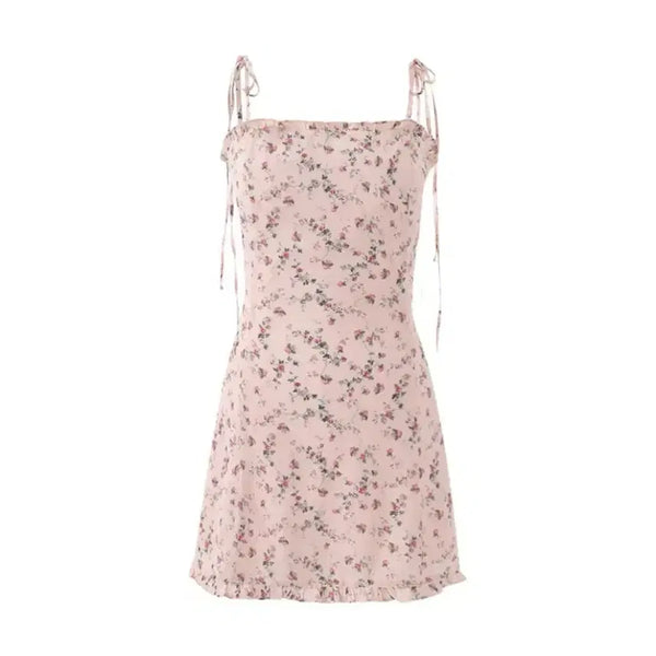[BUNJANG] Not Your Roses Frill Mini Dress Pink M / 낫유어로즈 프릴 미니 드레스 핑크 M