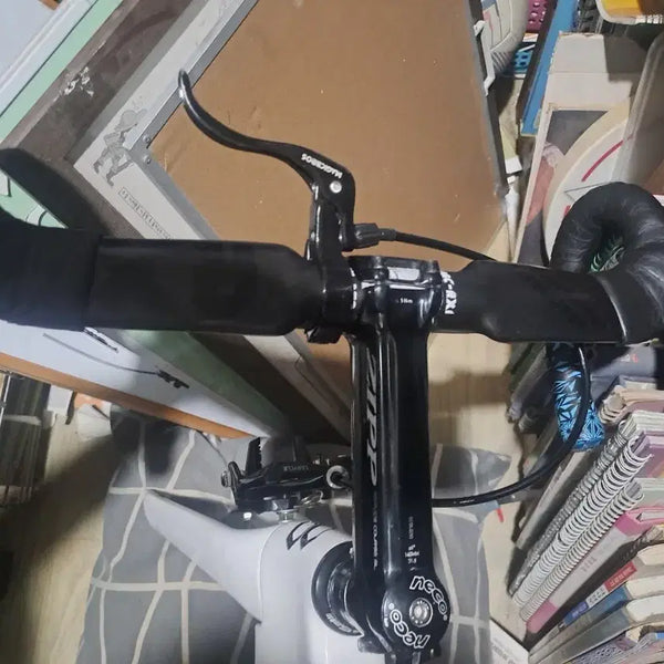[BUNJANG] Zipp Polish Black 140mm 6D Handlebar Stem + Unknown RX1 Handlebar Set / 짚 폴리쉬블랙 140mm 6도 + 언노운 rx1 픽시용 핸들셋