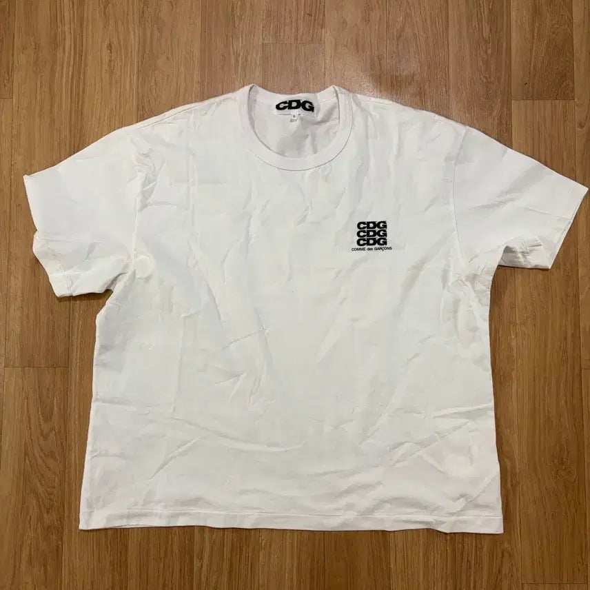 [BUNJANG] Comme des Garçons CDG Logo Print Short Sleeve T-Shirt White L / (L)CDG 꼼데가르송 반팔 티셔츠 화이트