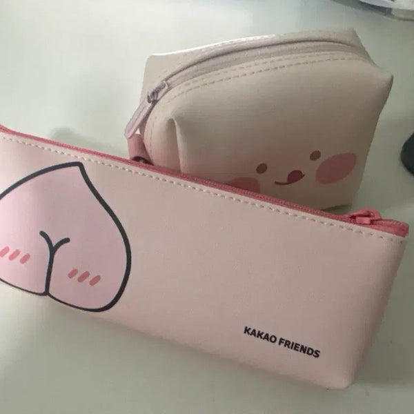 [BUNJANG] Kakao Friends Apeach Pouch & Pencil Case Bundle Set / 어피치 파우치 / 필통 일괄