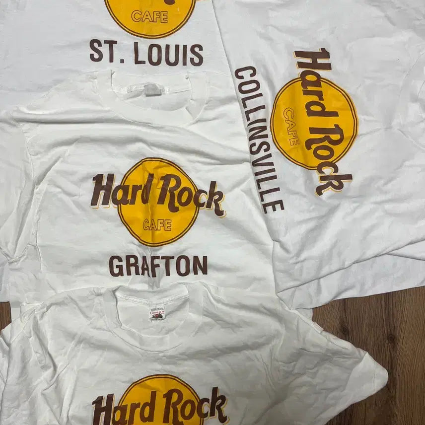 [BUNJANG] Hard Rock Cafe T-Shirt Bundle Set (4 Types) / 하드락카페 티셔츠 4종 일괄판매