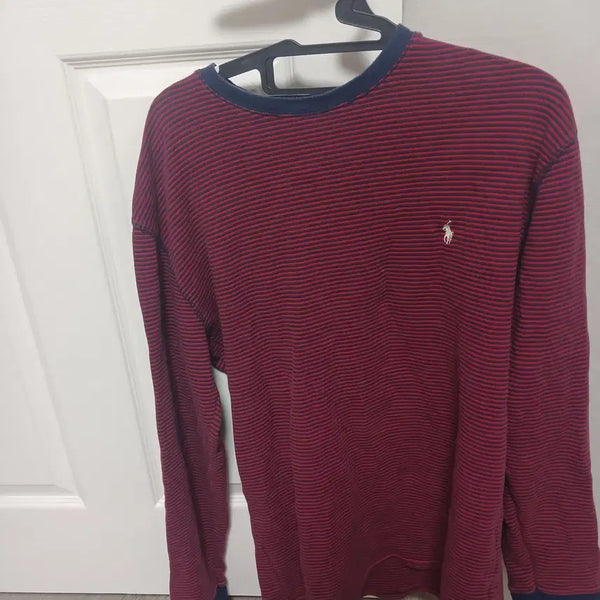 [BUNJANG] Polo Ralph Lauren Striped T-Shirt Cotton Blend Size 105 / 폴로 단가라 스프라이트 티 신축성 좋은 스판 재질