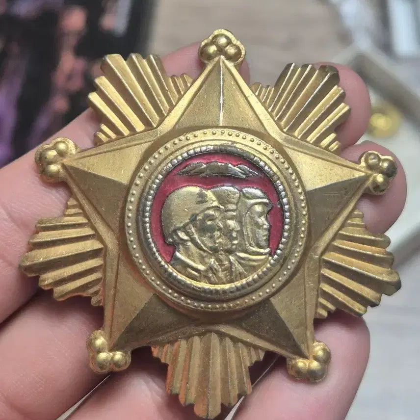 [BUNJANG] North Korean Military Service Honor Medal and Badge Set / 북한 군사복무영예 훈장 메달 휘장