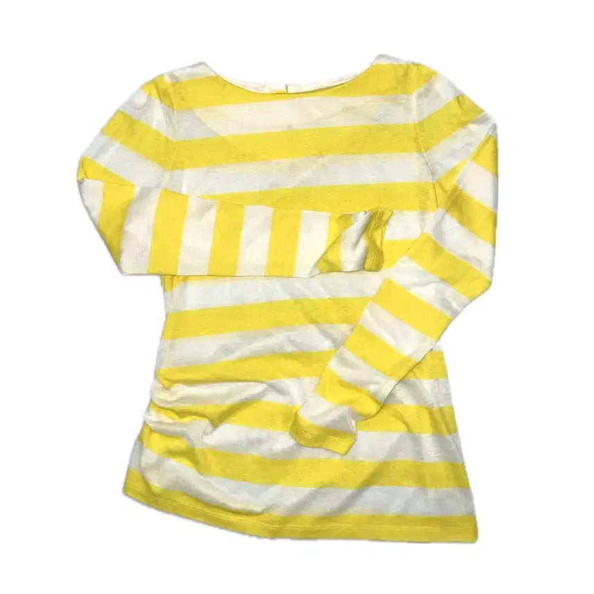 [BUNJANG] Vintage Lemon Yellow Boatneck Long Sleeve Top / 빈티지 레몬 옐로우 보트넥 롱 슬리브
