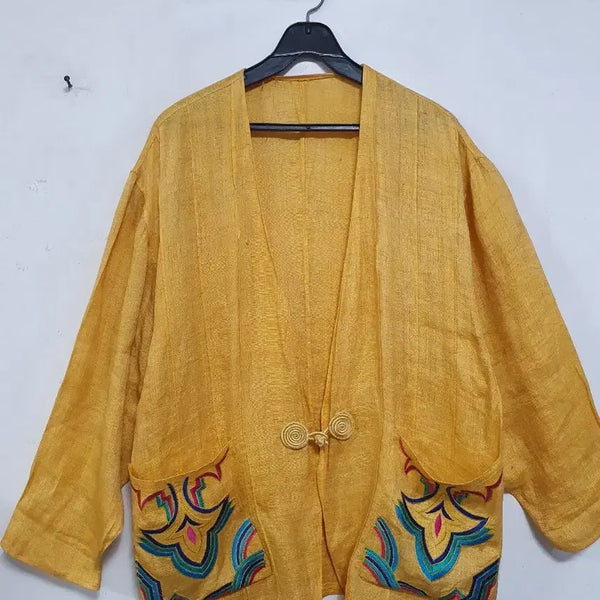 [BUNJANG] Ramie Linen Jacket / N6642 자수 모시 마 저고리.개량 한복.생활한복.자켓.모시.삼베