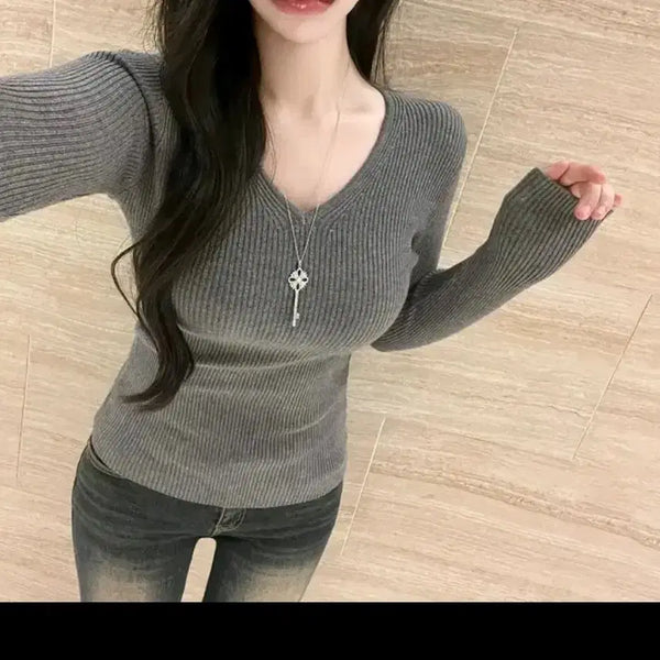 [BUNJANG] Ribbed Knit T-Shirt / 수입의류 골지티