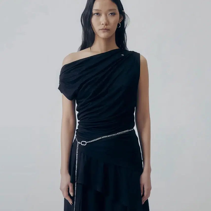 [BUNJANG] Trimming Bird Ruched Soft Jersey One-piece Dress / 트리밍버드 원피스 Ruched Soft Jersey One-piece