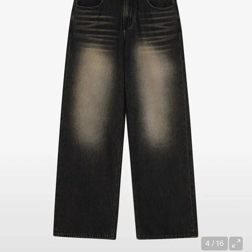 [BUNJANG] Modern Arter Easy Loose Denim Pants (Brown Black) / 모덴아르더 이지 루즈 데님 팬츠 (브라운 블랙)