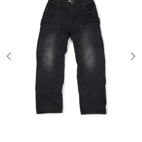 [BUNJANG] ETCE Double Knee Carpenter Pants Black (L) / ETCE 이티씨이 DOUBLE KNEE CARPENTER PANTS L
