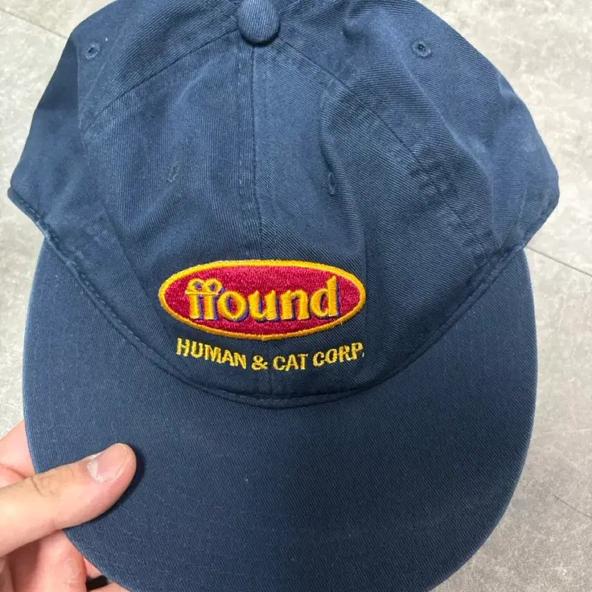 [BUNJANG] Human & Cat Corp Navy Ball Cap / Found 휴먼앤캣코프 볼캡 네이비