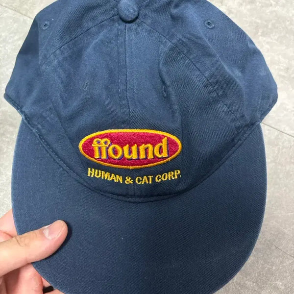 [BUNJANG] Human & Cat Corp Navy Ball Cap / Found 휴먼앤캣코프 볼캡 네이비