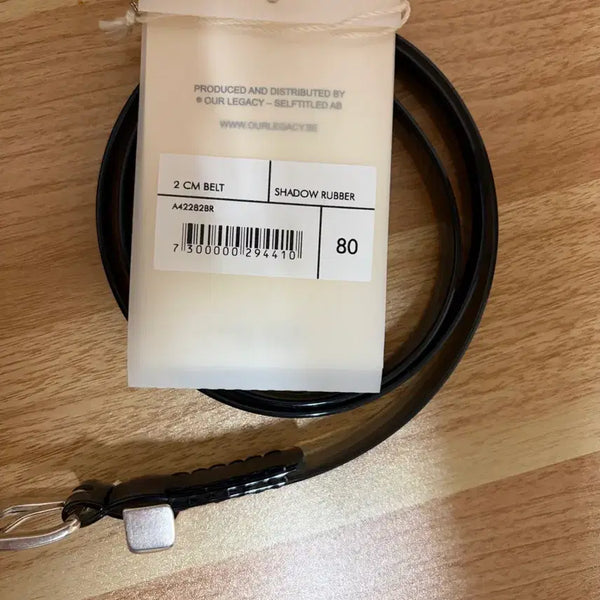 [BUNJANG] Our Legacy 2cm Belt Shadow Rubber 80 / 아워레가시 2cm 벨트 SHADOW RUBBER 80