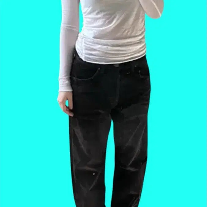 [BUNJANG] Zara Collection Line Velvet Denim Pants Brown / zara collection 라인 벨벳 데님 팬츠 브라운 봄가을겨울