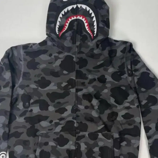 [BUNJANG] BAPE Hoodie Zip-up Black / 베이프 후드집업 흑계 판매