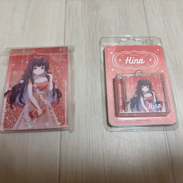 [BUNJANG] Stellive AGF2024 Acrylic Glitter Stand & CD Case Keyring Hinah Set / 스텔라이브 AGF2024 아크릴 글리터 스탠드, CD케이스 키링 히나