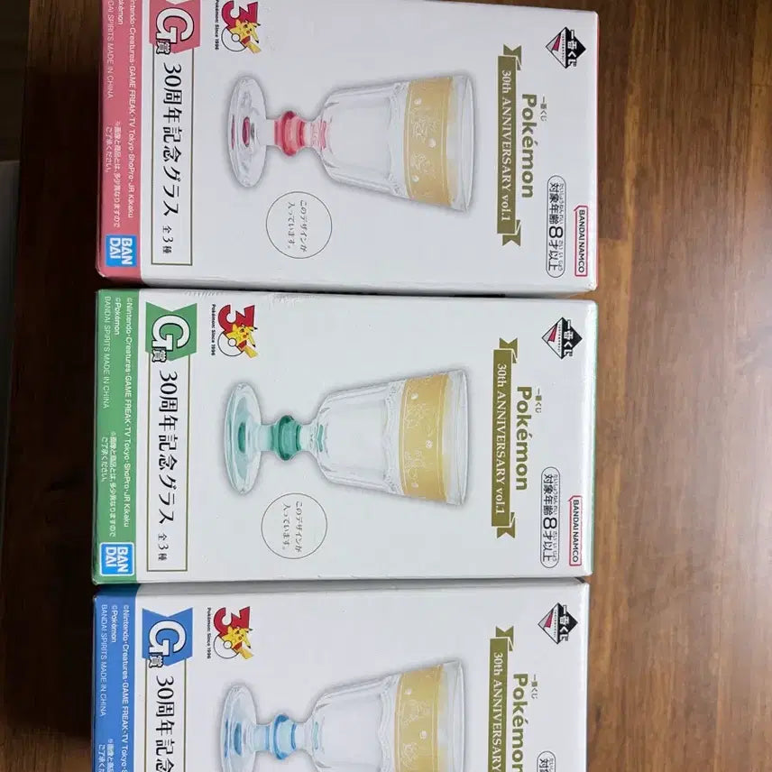 [BUNJANG] Pokemon 30th Anniversary Ichiban Kuji G Prize Glass Cup Set / 포켓몬 30주년 이치방쿠지 G상 유리컵 전종