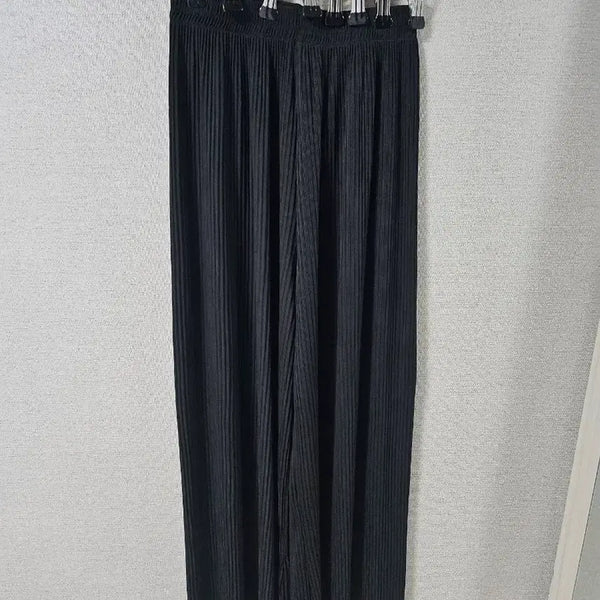 [BUNJANG] Black Pleated Wide Pants / 검정색  플리츠 와이드 팬츠
