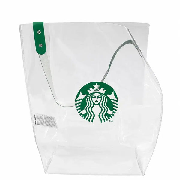 [BUNJANG] Starbucks Green Transparent PVC Beach Bag / 스타벅스 그린 투명 PVC 비치백