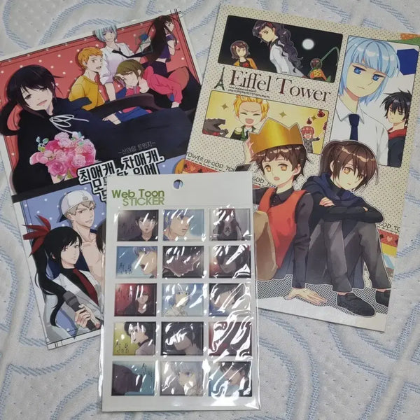 [BUNJANG] Tower of God Fanbook Volume 1-2 + Official Sticker Set / 신의 탑 회지, 공식 스티커