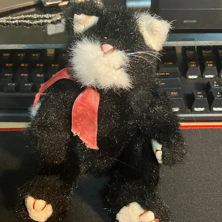 [BUNJANG] Vintage Ty Beanie Babies Black Cat Plush (1993) / [빈티지] Ty 비니 베이비 블랙 캣 인형 (1993년)