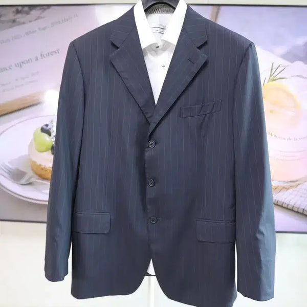 [BUNJANG] Salvatore Ferragamo Striped Wool Suit (Italy) / 이태리 페라가모 슈트 한 벌