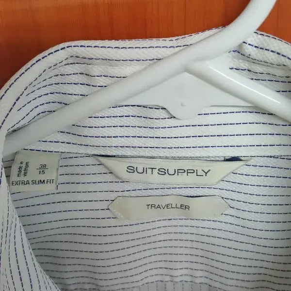 [BUNJANG] Suit Supply Traveler Shirt Extra Slim Fit / 수트서플라이 스트라이프 셔츠 트래블러 엑스트라 슬림핏