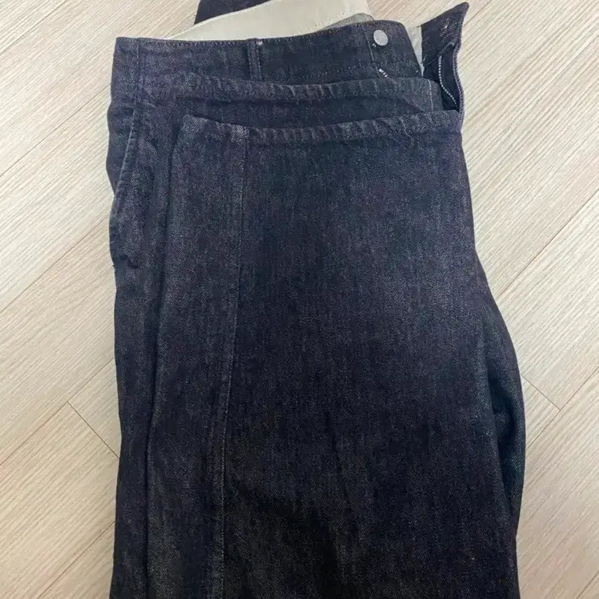 [BUNJANG] Pottery One Washed Wide Denim Black / 포터리 원워시드 와이드 데님 블랙 사이즈 4