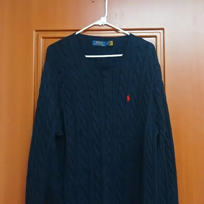 [BUNJANG] Polo Ralph Lauren Cable Knit Navy / 폴로 랄프로렌 케이블 니트 네이비