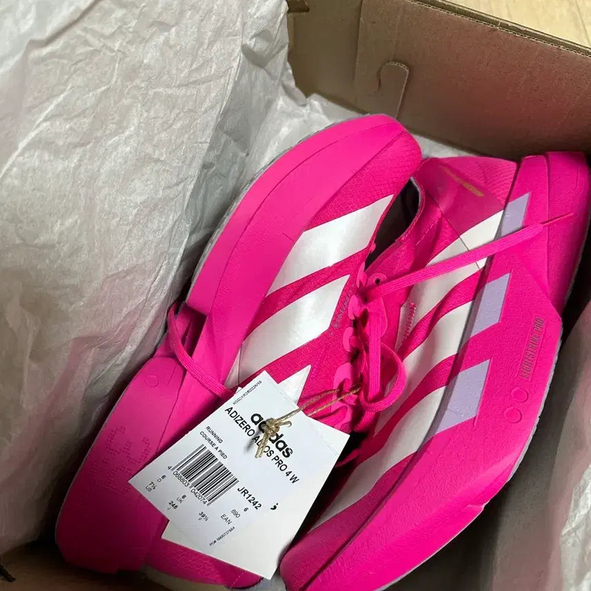 [BUNJANG] Adidas Adizero Adios Pro 4 Pink Running Shoes / 아디다스 아디오스 프로4 245 핑크