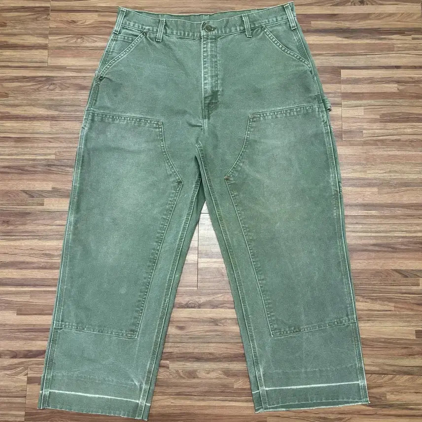 [BUNJANG] Carhartt Vintage Moss Green Double Knee Carpenter Work Pants 36 / 칼하트 빈티지 모스그린 mos 더블니 카펜터 워크팬츠 36
