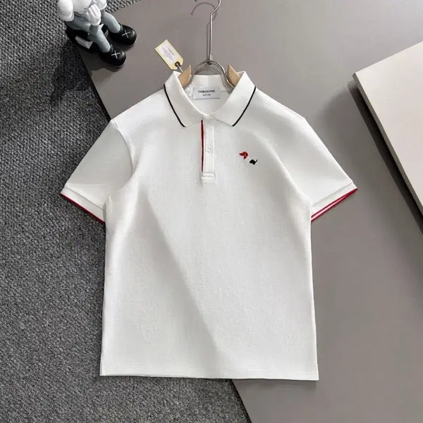 [BUNJANG] Thom Browne White Short Sleeve Polo Shirt / 톰브라운 반팔 카라티 화이트