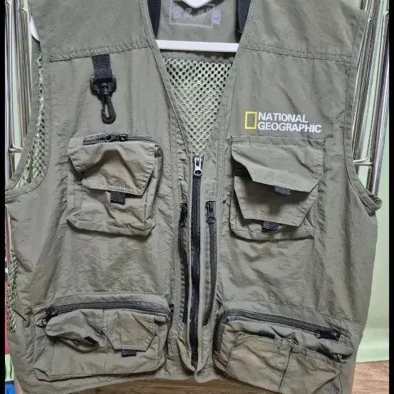 [BUNJANG] National Geographic Fishing Vest Khaki L / 내셔널지오그래픽 낚시 조끼 카키색 L