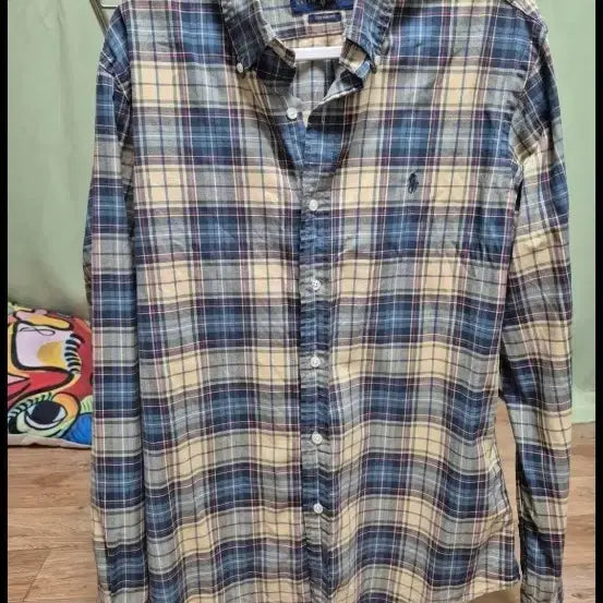 [BUNJANG] Polo Ralph Lauren Check Shirt Blue M / 폴로 랄프로렌 체크 남방 블루m