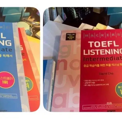 [BUNJANG] Hacker's TOEFL Intermediate Reading & Listening Actual Test Books / 구토플