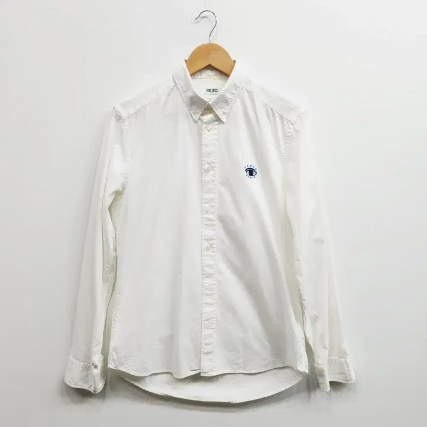 [BUNJANG] Kenzo White Logo Shirt / 겐조 화이트 셔츠 남방 95 남자 로고 샤츠 남방 m