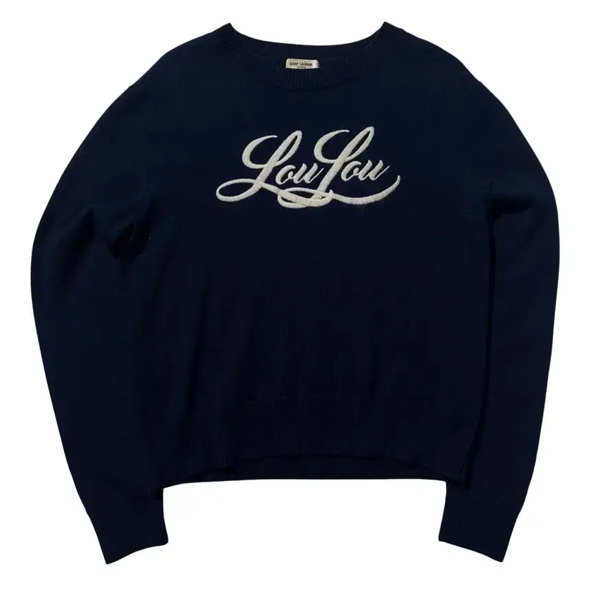 [BUNJANG] Saint Laurent Lou Lou Round Knit Sweater / [여S-M,매장판] 생로랑 Lou Lou 라운드 니트