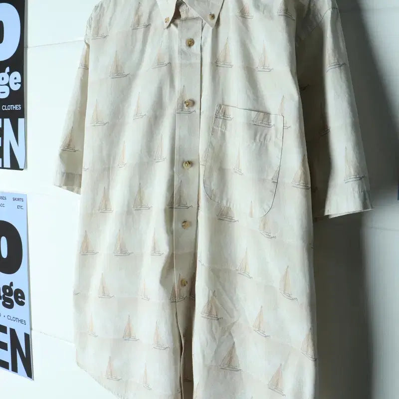 [BUNJANG] Natural Issue 90s Loose Fit Half-Sleeve Shirt / (XL-2XL) 내츄럴이슈 반팔셔츠 남방 90S 년대-H34420