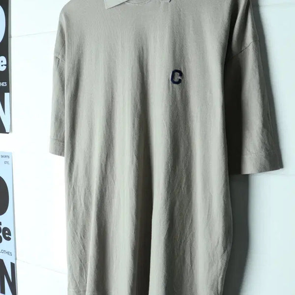 [BUNJANG] Covernat Short-Sleeve Collar T-shirt Oversized Small Logo / (M-XL) 커버낫 반팔 카라 티셔츠 오버핏 스몰로고-H34436